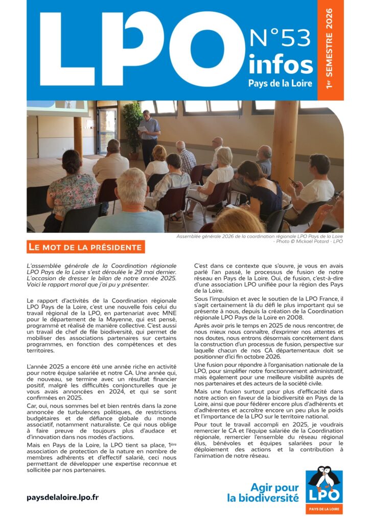 LPO infos Pays de la Loire n°53 - 1er semestre 2026